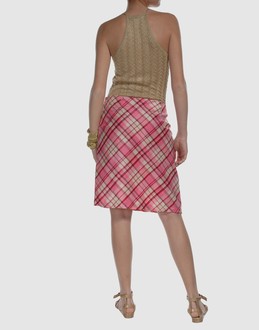 Easy Women - Skirts - Knee length skirt Easy on YOOX :  pink printed tartan knee length skirt