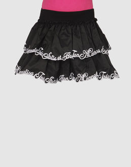 Techno fabric Elasticised waist Unlined Frilled hemline Embroidered logo Frills Dry cleanable Iron a...