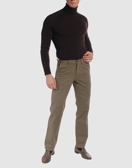 Gabardine - Belt loops - Button, zip fly closure - Five pockets - Tapering leg cut - Contrasting applications - Contrast stitched detailing -