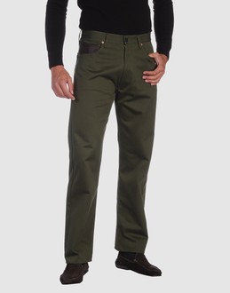 Gabardine - Belt loops - Button, zip fly closure - Five pockets - Contrasting applications - Logo details -