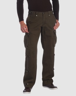 Gabardine - Belt loops - Button, zip fly closure - Multipockets - Strap detailing -