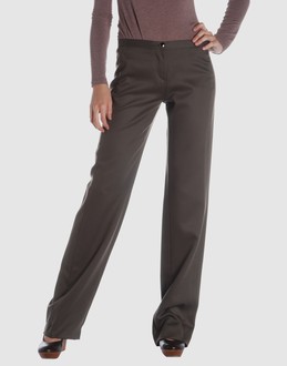 Gabardine - Belt loops - Button, zip fly closure - Straight leg cut - Unfinished hems - Stitched trimmed -