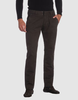 Gabardine - Belt loops - Hook-and-bar, zip fly closure - Four pockets - Tapering leg cut - Rear logo - Stitch detailing -