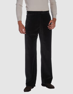Satin velvet - Belt loops - Hook-and-bar, zip fly closure - Four pockets - Straight leg cut -