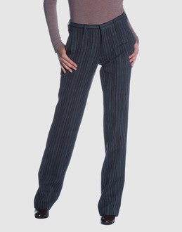 Herringbone - Belt loops - Hook-and-bar, zip fly closure - Four pockets - Straight leg cut - Striped detailing -