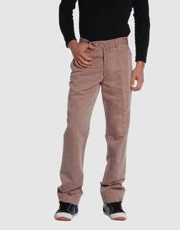 Gabardine - Belt loops - Hook-and-bar, button fly closure - Four pockets - Straight leg cut -