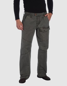 Gabardine - Belt loops - 4 buttons - Multipockets - Straight leg cut - Stitched trimmed -
