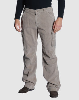 Velveteen - Belt loops - Button, zip fly closure - Multipockets - Logo details -