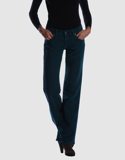 Flanel - Belt loops - Button, zip fly closure - Five pockets - Rear logo - Embroidery -