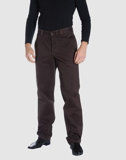 Gabardine - Belt loops - Button closing - Four pockets - Straight leg cut - Stitched trimmed -