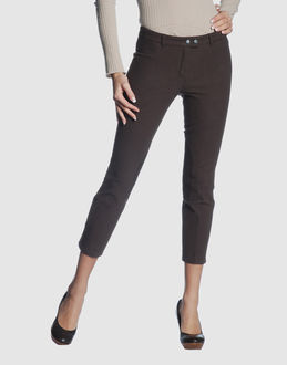 Flanel - Leather - Belt loops - Hook-and-bar, zip fly closure - Tapering leg cut - Side slit hemline - Stitched trimmed - Stitch detailing -