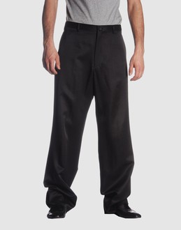 Cloth - Satin - Belt loops - Button, zip fly closure - Four pockets - Straight leg cut - Unfinished hems -