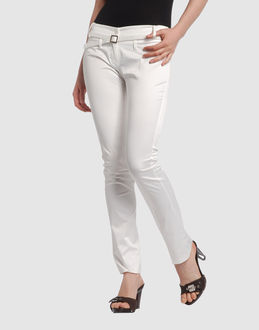 Satin - Stretch - Belt loops - Button, zip fly closure - Straight leg cut - Unlined - Belt attachment - Appliqu? -