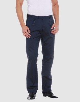 Jacquard - Cloth - Belt loops - Hook-and-bar, zip fly closure - Four pockets - Straight leg cut - Strap detailing - Stitched trimmed - Striped detailing -