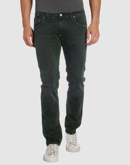 CYCLE - PANTALONS - Pantalons - sur YOOX.COM-Tissu élastique Gabardine Taille avec passants Fermeture avec fermeture éclair et boutons Cinq poches Jambe droite Bas effet usé Clous Tissu élastique Gabardine Tissé 98% coton, 2% élasthanne