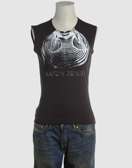 KRIZIA JEANS TOPWEAR T-shirt senza maniche su YOOX.COM