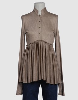 STELLA McCARTNEY Women - Tops & tees - Long sleeve t-shirt STELLA McCARTNEY on YOOX :  pleated skirt mandarin collar empire waist viscose