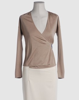Jersey - FroissxE8 silk - V-neckline - Wrap closure - Shoe-string laces - Pleated -