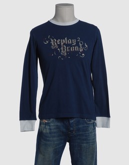 Replay tops t-shirts manches longues
