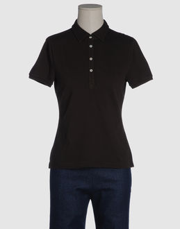 Stretch - Piqu? - Polo collar - 4 buttons - Side slit hemline - Embroidered logo -