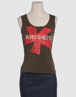 WHO*S WHO BASIC TOPWEAR T-shirt senza maniche su YOOX.COM