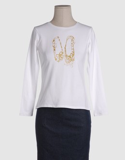 Rose' a pois T-shirts manches longues