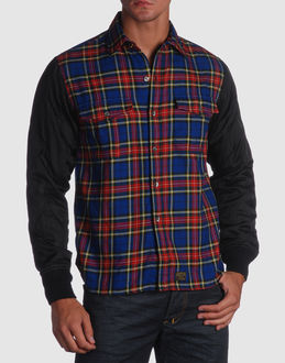 Plaid - Techno fabric - Two pockets - Button closing - Stitched trimmed - Rear logo -