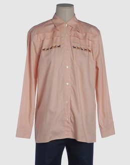 Poplin - Jacquard - Button closing - Pleated detailing - Embroidery - Striped detailing -