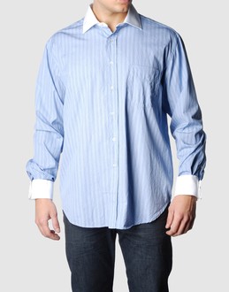 Cloth - Jacquard - Boned collar - Includes cuff links - Single chest pocket - Button closing - Striped detailing -
