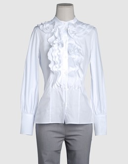Cloth - Stretch - Chinese collar - Button closing - Frills - Drapped detailing -