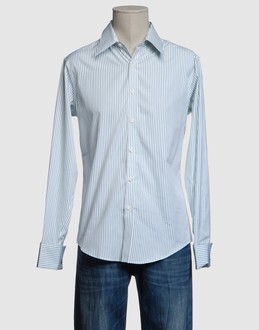 Cloth - Boned collar - French cuffs - Button closing - Striped detailing - Logo details -