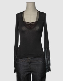 Light-weight jumper - Tulle - V-neckline - Appliqu? -