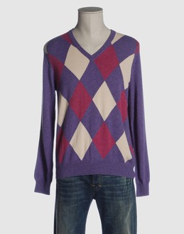 Cable stitched jersey - V-neckline -