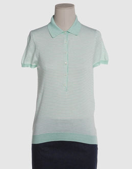 Light-weight knit - Inlay jersey - Polo collar - Button closing -