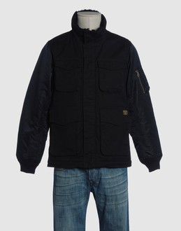 Cloth - Techno fabric - Mock neckline - Multipockets - Snap-button, zip fly closure - Lined interior - Contrasting applications - Stitch detailing - Detailed print -