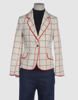 Woollen flanel - Jacquard - Two pockets - 1 button - Unlined - Contrasting applications -