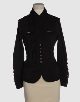Light-weight jumper - Cloth - Four pockets - Two internal jacket pockets - Button closing - Lined interior - Braided detailing - Belt attachment - Rear logo -