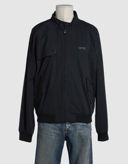Pinstripe - Two pockets - One internal jacket pocket - Zip closure - Lined interior - Logo print -