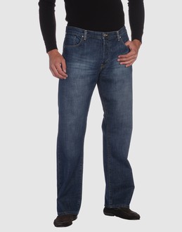 Denim cotton - Belt loops - Button closing - Five pockets - Straight leg cut - Studs -