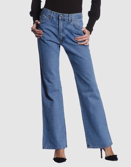 Denim cotton - Belt loops - Button, zip fly closure - Five pockets - Bootleg cut - Rear logo - Studs - Contrast stitched detailing -