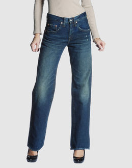 Denim cotton - Belt loops - Button closing - Five pockets - Straight leg cut - Rear logo - Slashed detailing - Studs -