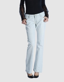 Denim cotton - Low waisted - Button, zip fly closure - Five pockets - Bootleg cut - Studs - Logo details -