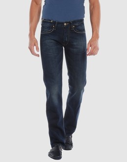Delave - Belt loops - Hidden buttons - Five pockets - Straight leg cut - Unlined - Slashed detailing - Stitched trimmed - Rear logo -