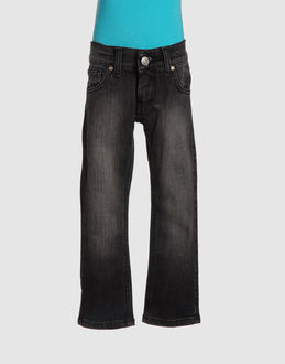 Denim cotton Delave effect Button, zip fly closure Five pockets Embroidery Studs Do not dry clean Ir...
