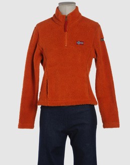 Fleece - Ecological fur - Mock neckline - Zip closure - Contrasting applications - Kangaroo pouch - Logo details -