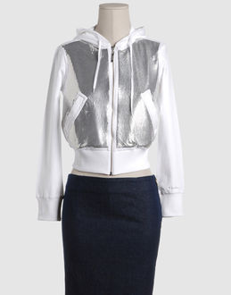 MOSCHINO JEANS - Women - FLEECE TOPS - Zip sweatshirts on YOOX.COM