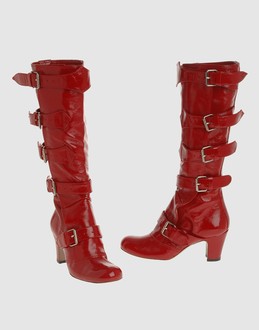 Vivienne westwood Women - Footwear - Boots Vivienne westwood on YOOX :  leather buckles red tall
