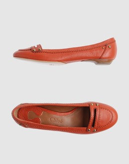 CHLOE' Women - Footwear - Ballet flats CHLOE' on YOOX :  loafers orange ballet flats shoes