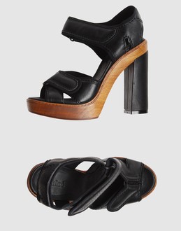 Chloe' Women - Footwear - High-heeled sandals Chloe' on YOOX :  black chunky heels chloe sandals