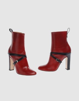 Dsquared2 Women - Footwear - Ankle boots Dsquared2 on YOOX :  booties black leather red